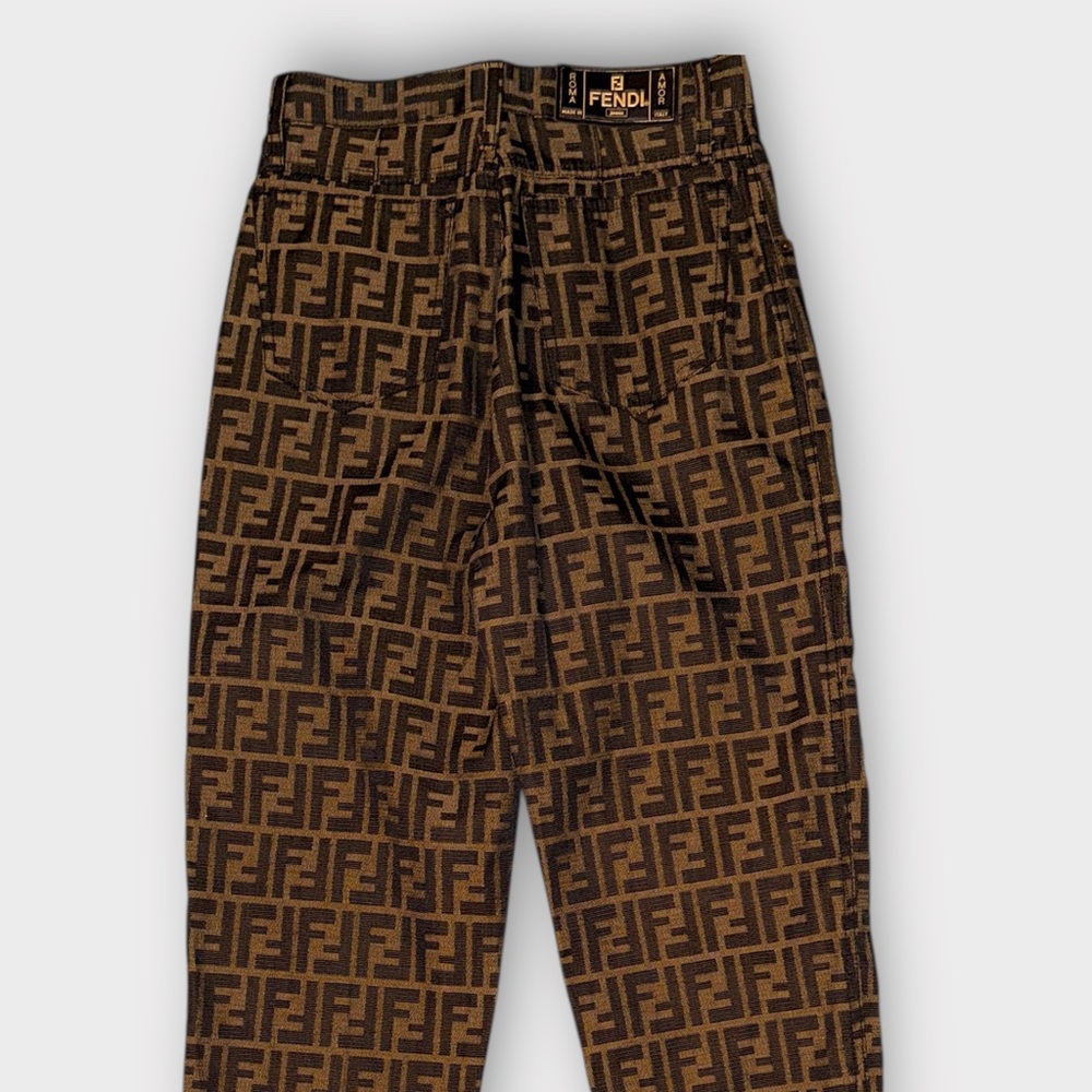 Authentic Vintage Fendi Zucca Monogram Jeans – IT 41 (fits 26/27) - Picture 11 of 16